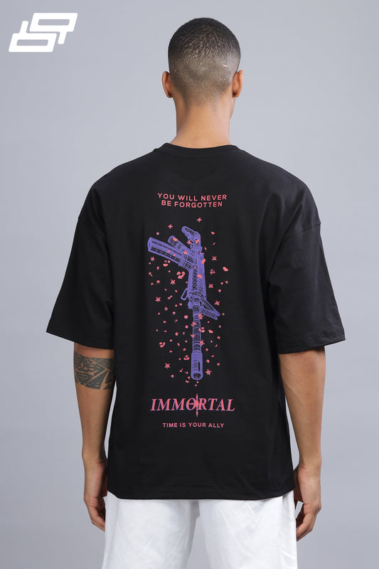 Immortal | Clean Black Unisex Oversized T-Shirt