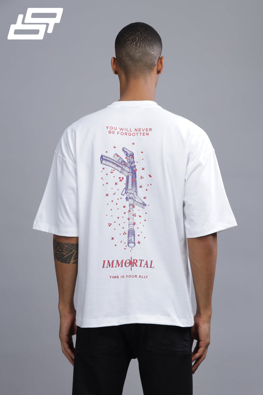 Immortal | Clean White Unisex Oversized T-Shirt